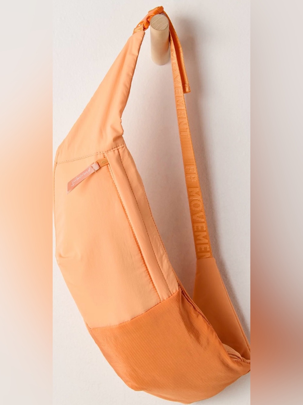 NWT FREE PEOPLE MOVEMENT STUDIO WAIST SLING BAG PAPAYA